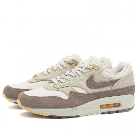 Men's Nike Air Max 1 Prem Sneakers in Bone/Stone/Chamois | Size: UK 8.5 | Suede/Rubber/Foam | END Clothing - shopify_US_11108822188370