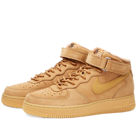 Men's Nike Air Force 1 Mid '07 Wb Shoes in Flax. Light Brown/Black | Size: UK 10 | Suede/Rubber | END Clothing - shopify_US_11108822450514