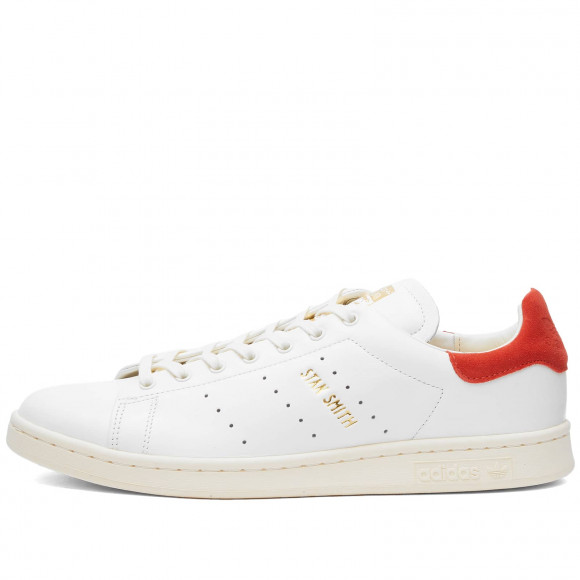 Men's Adidas Stan Smith Lux Shoes in Cloud White/Cream White/Red | Size: UK 3 | Leather/Rubber | END Clothing - shopify_US_11108823335250