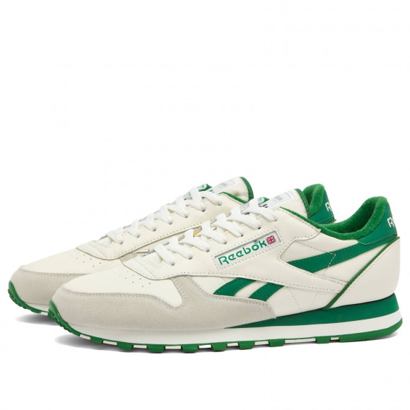 Men's Reebok Classic Leather 1983 Vintage Shoes in Chalk/Green | Size: UK 9.5 | Nylon/Leather/Rubber | END Clothing - shopify_US_11108826448210