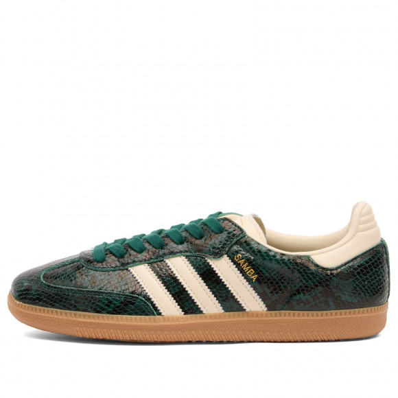 Women's Adidas Samba Og Snake Print W Sneakers in Cream White/Collegiate Green | Size: UK 5.5 | Leather/Rubber | END Clothing - shopify_US_11108842537298