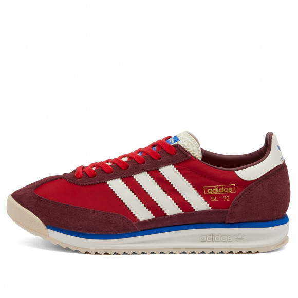 Adidas Sl 72 Rs Shoes in Shadow Red/Off White/Blue | Size: UK 11.5 | Nylon/Suede/Rubber | END Clothing - shopify_US_11108844110162