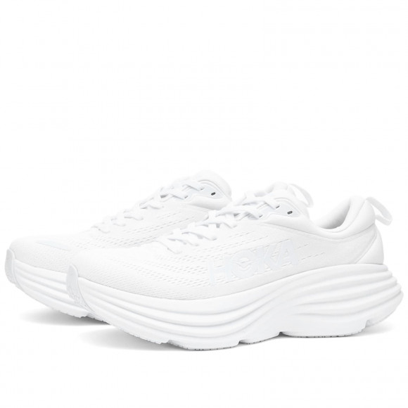 Women's Hoka One One Bondi 8 Shoes in White | Size: UK 11.5 | Mesh/Rubber | END Clothing - shopify_US_11108844929362