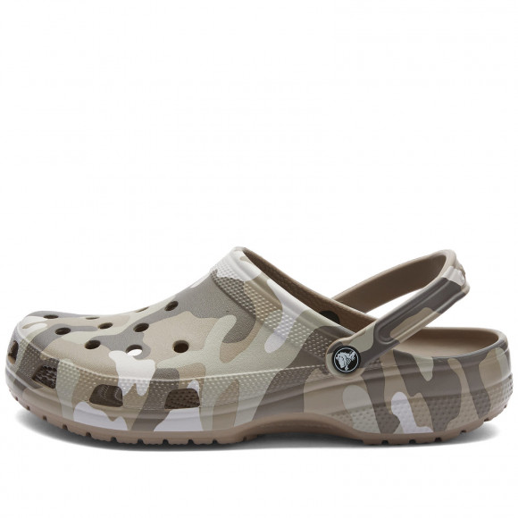 Crocs Classic Printed Camo Clog in Mushroom Multi | Size: UK 8 | Foam/Eva | END Clothing - shopify_US_11108849680722