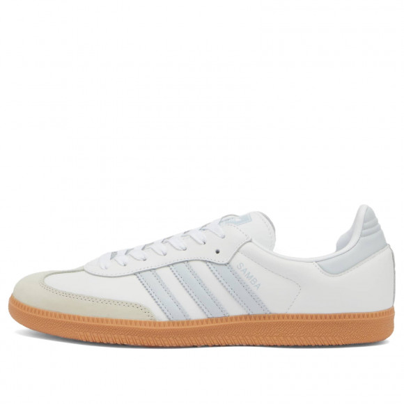 Adidas Samba Og Shoes in Ftwr White/Halo Blue/Off White | Size: UK 4 | Leather/Rubber | END Clothing - shopify_US_11108866949458