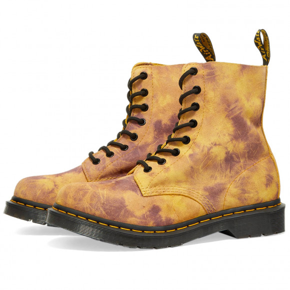 Women's Dr. Martens 1460 Pascal Tie Dye Boot in Burnt Yellow | Size: UK 8 | Leather/Suede/Rubber | END Clothing - shopify_US_11108871766354