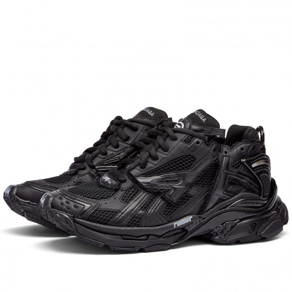 Men's Balenciaga Runner Sneakers in Black Matt | Size: UK 7 | Mesh/Rubber/Synthetic | END Clothing - shopify_US_11108875174226