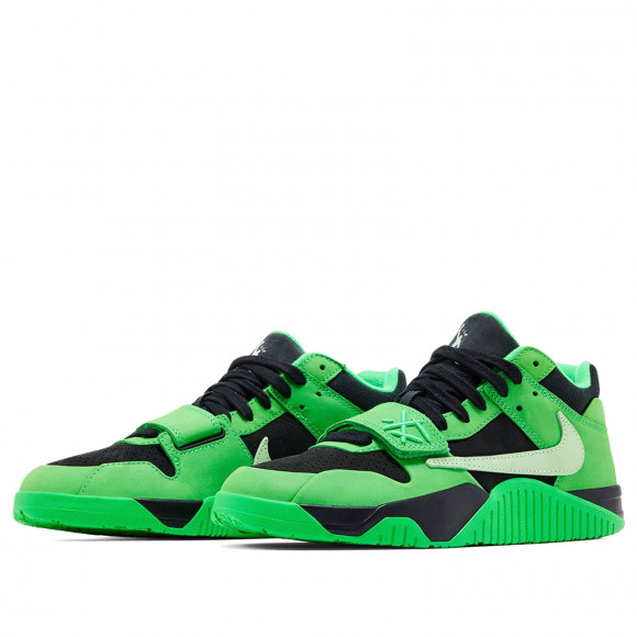 Men's Air Jordan Nike X Travis Scott Cj1 T-Rexx Sneakers in Green Spark | Size: UK 8.5 | Suede/Mesh/Rubber | END Clothing - shopify_US_11108878385490