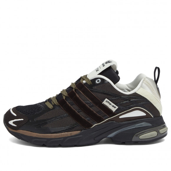 Adidas X Sftm Adistar Cushion Sneakers in Core Black/Dark Brown/Earth Strata | Size: UK 3.5 | Nylon/Suede/Mesh | END Clothing - shopify_US_11108880056658