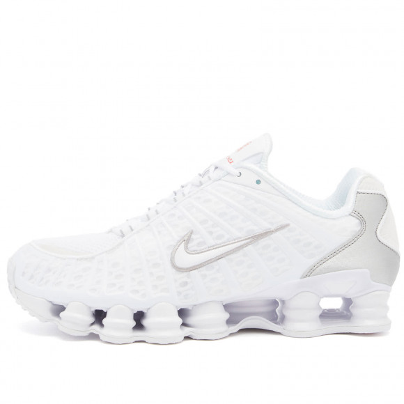 Men's Nike Shox Tl Sneakers in White/Silver/Orange | Size: UK 12 | Nylon/Rubber | END Clothing - shopify_US_11108881563986