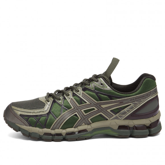 Asics Ub10-S Gel-Kayano 20 Sneakers in Moss/Gunmetal | Size: UK 8 | Leather/Mesh/Rubber | END Clothing - shopify_US_11108881760594