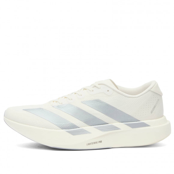 Men's Adidas Adizero Evo Sl Woven Sneakers in Core White/Core White/Halo Silver | Size: UK 11.5 | Rubber/Synthetic | END Clothing - shopify_US_11108885397842