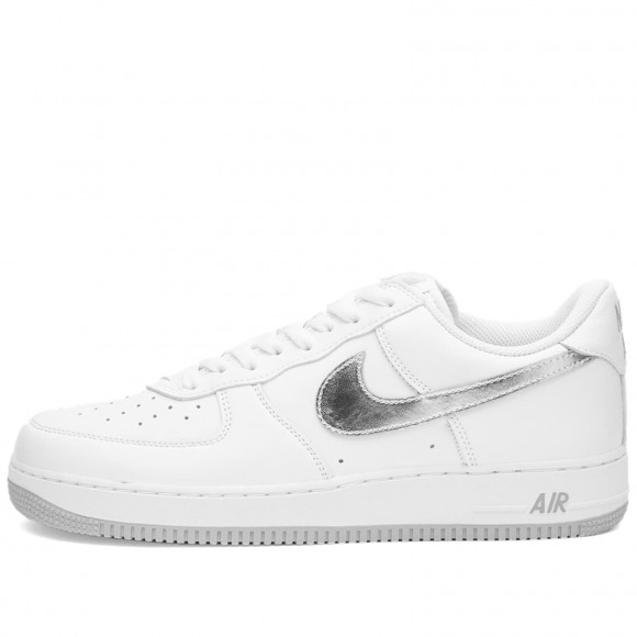 Men's Nike Air Force 1 Low Retro Shoes in White/Metallic Silver/Gold | Size: UK 10 | Rubber/Leather | END Clothing - shopify_US_11108885889362