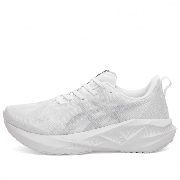 Asics Novablast 5 Shoes in White/Piedmont Grey | Size: UK 7.5 | Mesh/Foam | END Clothing - shopify_US_11108902109522