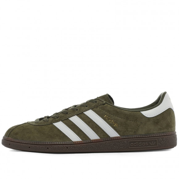 Men's Adidas Munchen Shoes in Focus Olive/White | Size: UK 7.5 | Suede/Rubber/Leather | END Clothing - shopify_US_11108906074450