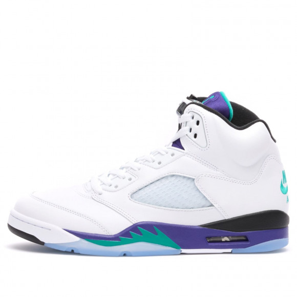 Men's Air Jordan 5 Retro Og Sneakers in White/Emerald/Black | Size: UK 11.5 | Leather/Rubber | END Clothing - shopify_US_11108908138834