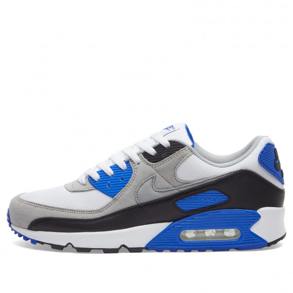 Men's Nike Air Max 90 Sneakers in White/Grey/Black | Size: UK 6.5 | Leather/Eva/Synthetic | END Clothing - shopify_US_11108913906002