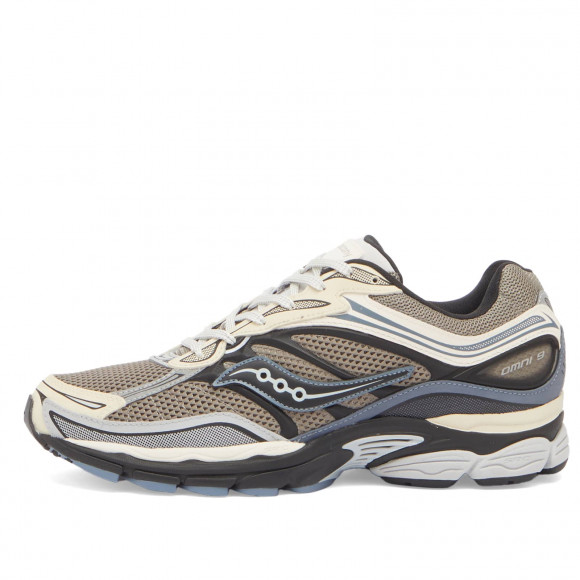 Saucony Progrid Omni 9 Shoes in Gravel/Caviar | Size: UK 8.5 | Mesh/Rubber/Synthetic | END Clothing - shopify_US_11108945363282