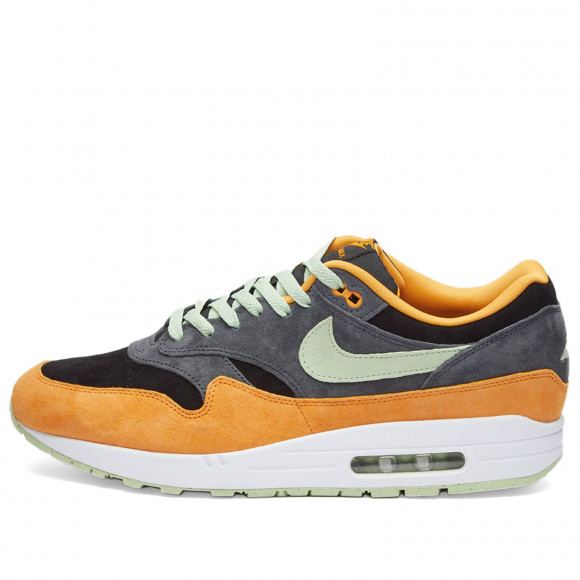 Men's Nike Air Max 1 Prm 'Ugly Duckling' Shoes in Antracite/Kumquat/Honeydew | Size: UK 8 | Suede/Rubber | END Clothing - shopify_US_11108949524818