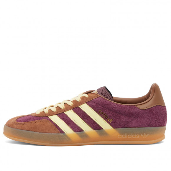 Adidas Gazelle Indoor Shoes in Maroon/Almost Yellow/Preloved Brown | Size: UK 7 | Leather/Suede/Rubber | END Clothing - shopify_US_11108954734930