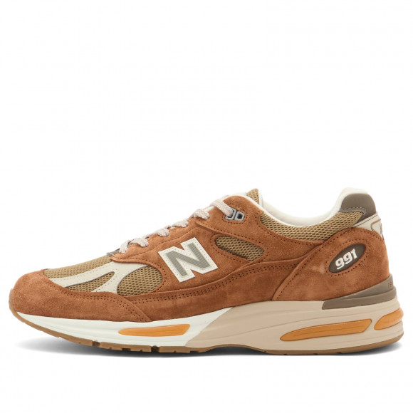 New Balance 991V2 Sneakers in Brown | Size: UK 6.5 | Synthetic Leather/Suede/Mesh | END Clothing - shopify_US_11108958732626