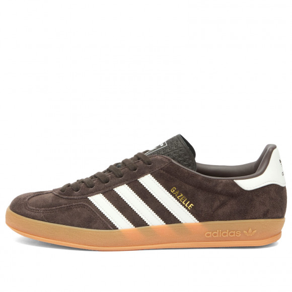 Men's Adidas Gazelle Indoor Sneakers in Aurora Coffee/Core White/Gum | Size: UK 10 | Leather/Suede/Rubber | END Clothing - shopify_US_11108959322450