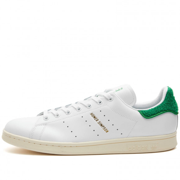 Adidas Stan Smith 'Homer Simpson' Shoes in White/Green/Cream White | Size: UK 9 | Rubber/Leather | END Clothing - shopify_US_11108982522194
