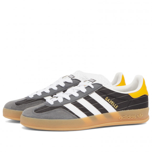 Adidas Gazelle Indoor Shoes in Core Black/White/Gum | Size: UK 10 | Suede/Rubber | END Clothing - shopify_US_11108984357202