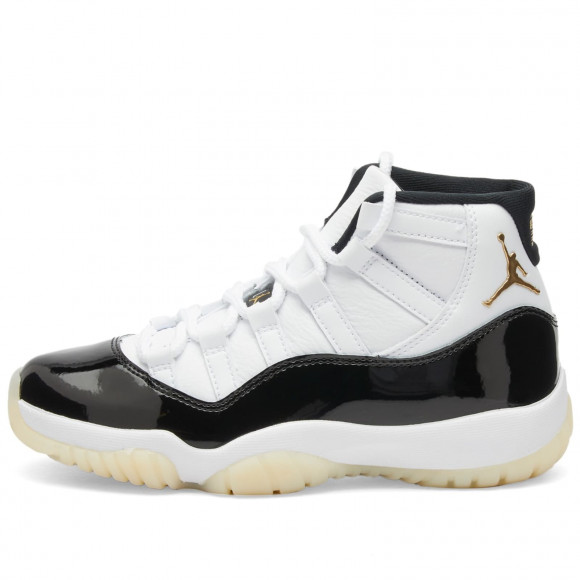 Air Jordan 11 Retro Shoes in White/Metallic Gold/Black | Size: UK 12 | Leather/Rubber/Foam | END Clothing - shopify_US_11108986192210