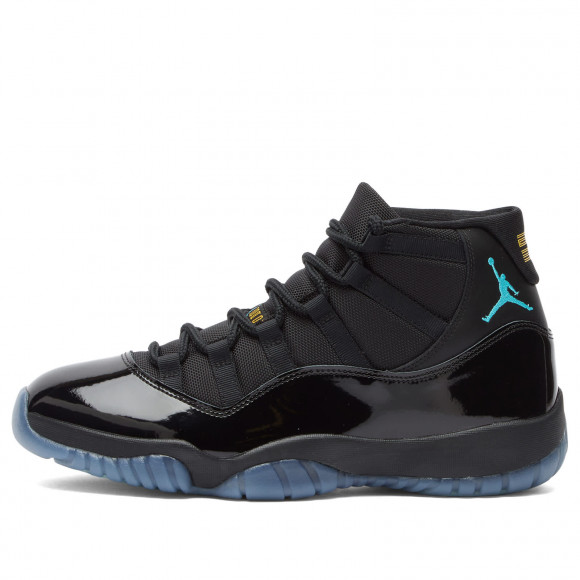 Men's Air Jordan 11 Retro Sneakers in Black/Blue/Maize | Size: UK 10.5 | Leather/Mesh/Rubber | END Clothing - shopify_US_11108989960530