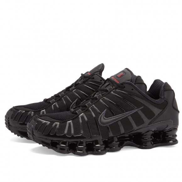 Men's Nike Shox Tl Sneakers in Black/Hematite/Orange | Size: UK 12 | Nylon/Leather/Mesh | END Clothing - shopify_US_11108996120914