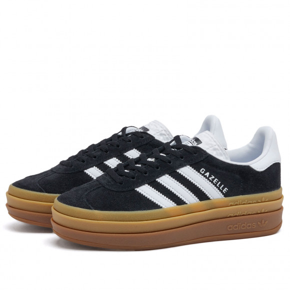Women's Adidas Gazelle Bold W Shoes in Core Black/Ftwr White | Size: UK 10.5 | Suede/Rubber | END Clothing - shopify_US_11109022662994