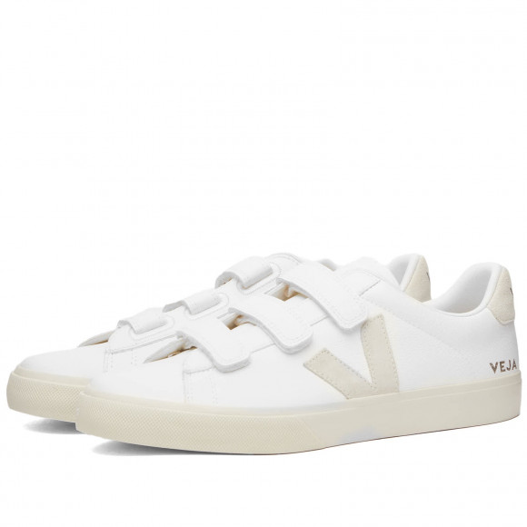 Men's Veja Recife Velcro Sneakers in Extra White/Natural | Size: UK 10.5 | Cotton/Leather/Rubber | END Clothing - shopify_US_11109023449426