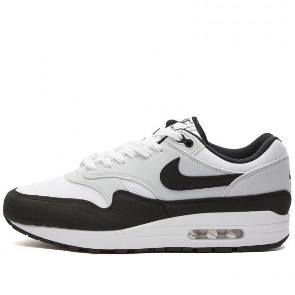 Men's Nike Air Max 1 Sneakers in White/Black/Pure Platinum | Size: UK 9.5 | Leather/Rubber | END Clothing - shopify_US_11109031346514