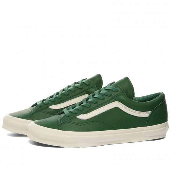 Vans Vault X Museum Of Peace & Quiet Og Style 36 Lx Shoes in Green/Marshmallow | Size: UK 8.5 | Leather/Rubber | END Clothing - shopify_US_11109056676178