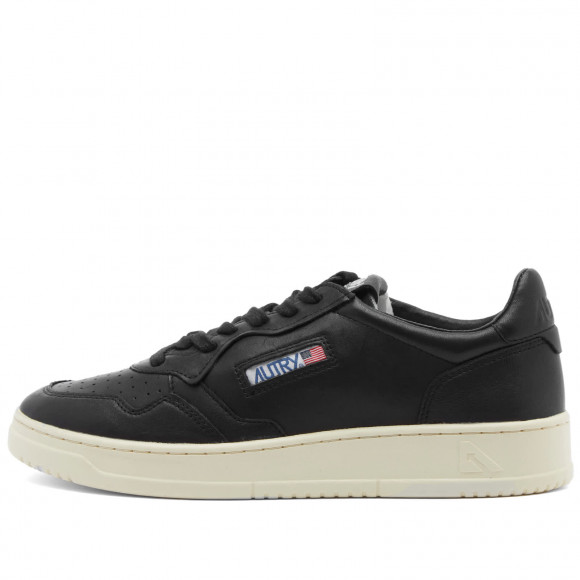 Men's Autry 01 Goat Leather Sneakers in Black | Size: UK 6.5 | Leather/Rubber | END Clothing - shopify_US_11109070471506