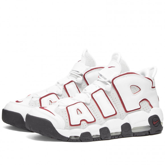 Men's Nike Air More Uptempo '96 Shoes in White/Red/Summit | Size: UK 6.5 | Leather/Suede/Rubber | END Clothing - shopify_US_11109070963026