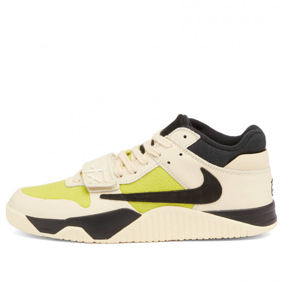 Air Jordan X Travis Scott Jumpman Jack Sneakers in Muslin/Black/Bright Cactus | Size: UK 11 | Leather/Canvas | END Clothing - shopify_US_11109075091794