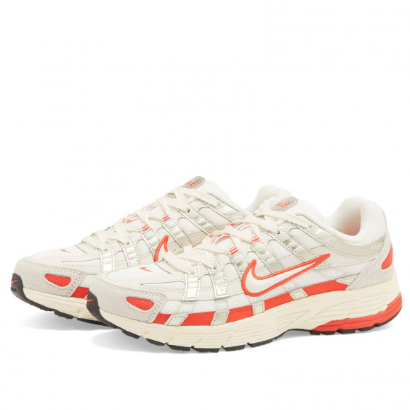 Women's Nike P-6000 W Sneakers in Sail/Red/Black | Size: UK 9.5 | Suede/Mesh/Rubber | END Clothing - shopify_US_11109088002386