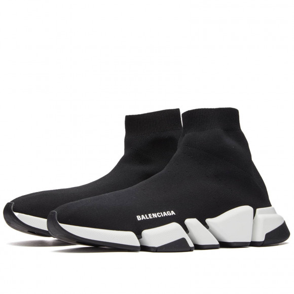 Men's Balenciaga Speed 2.0 Lt Shoes in Black/White | Size: UK 5 | 100% Rubber | END Clothing - shopify_US_11109101994322