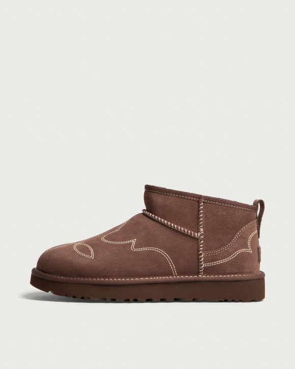 Women's Ugg Classic Ultra Mini Western Boot in Burnt Cedar | Size: UK 3 | Suede/Eva | END Clothing - shopify_US_11141155324242