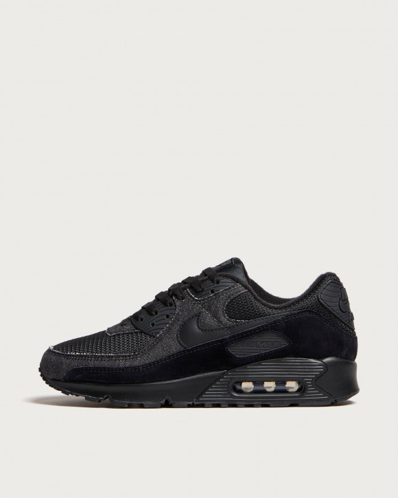 Nike Air Max 90 Sneakers in Black Denim | Size: UK 3 | Suede/Mesh | END Clothing - shopify_US_11141156995410