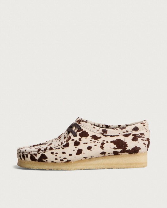 Women's Clarks Originals Wallabee in Brown Cow Print | Size: UK 3 | Leather/Eva | END Clothing - shopify_US_11162873364818