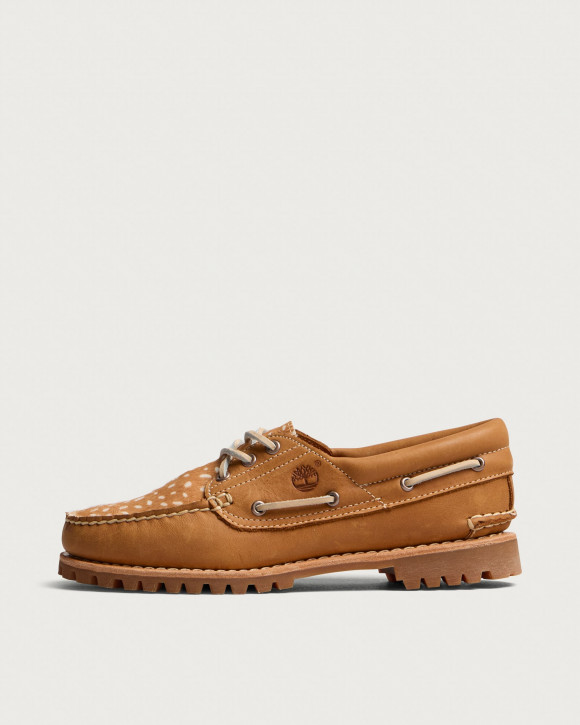 Women's Timberland Authentic 3-Eye Boat Shoe in Mid Brown/Natural | Size: UK 3 | Leather/Rubber/Eva | END Clothing - shopify_US_11162887717202
