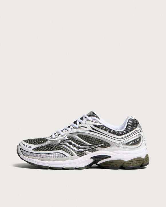 Saucony Progrid Omni 9 Og Sneakers in Fatigue | Size: UK 4 | Mesh/Rubber/Synthetic | END Clothing - shopify_US_11162899382610