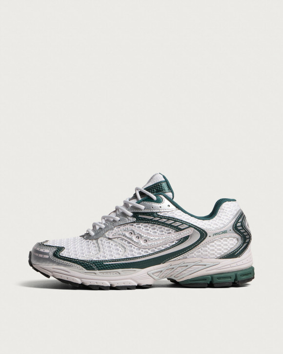 Men's Saucony Ride 1 Sneakers in Silver/Fog/Pine | Size: UK 4 | Mesh/Rubber/Eva | END Clothing - shopify_US_11162899972434