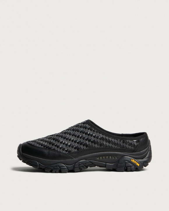 Men's Merrell 1Trl Moab 2 Slide Ltr Woven Shoes in Black/Beluga | Size: UK 10 | Nylon/Leather/Mesh | END Clothing - shopify_US_11162918650194