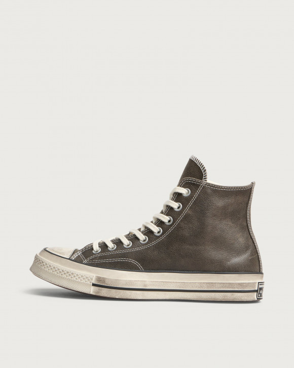 Men's Converse Chuck Taylor 1970S Hi Leather Sneakers in Black/Egret/Blue | Size: UK 6 | Leather/Canvas/Rubber | END Clothing - shopify_US_11254790488402
