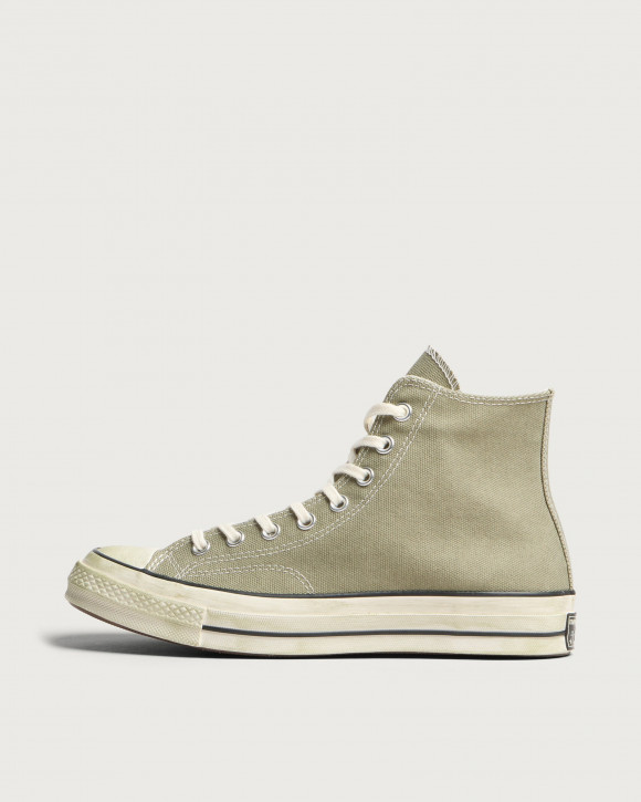 Converse Chuck Taylor 1970S Hi Faded Canvas Sneakers in Olive Android/Egret/Black | Size: UK 4 | Canvas/Rubber | END Clothing - shopify_US_11254790914386