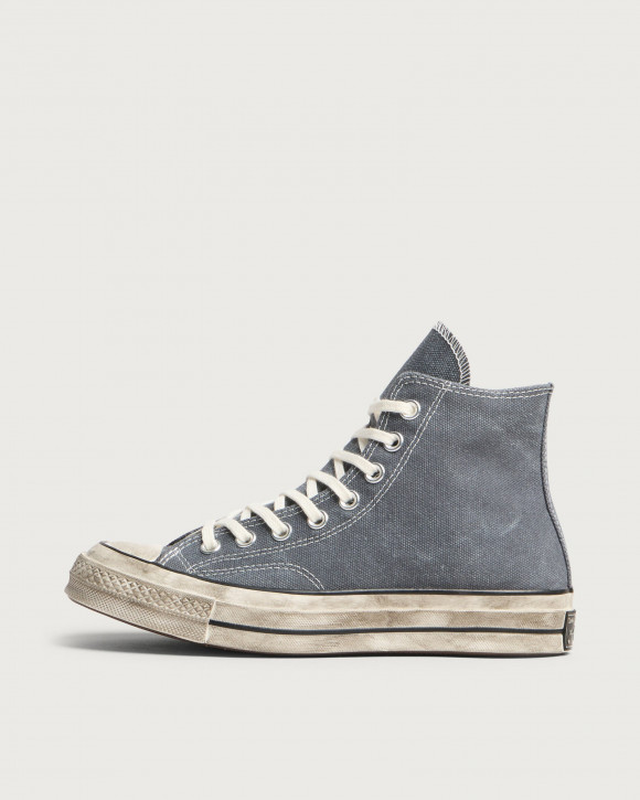 Converse Chuck Taylor 1970S Hi Faded Canvas Sneakers in Dark Matter/Egret/Black | Size: UK 4 | Canvas/Rubber | END Clothing - shopify_US_11254810804562